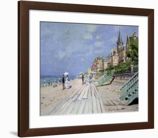 Beach at Trouville-Claude Monet-Framed Art Print