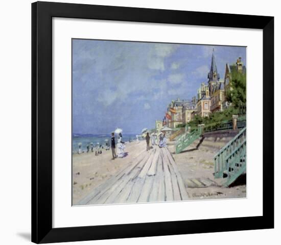 Beach at Trouville-Claude Monet-Framed Art Print