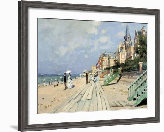 Beach at Trouville-Claude Monet-Framed Giclee Print