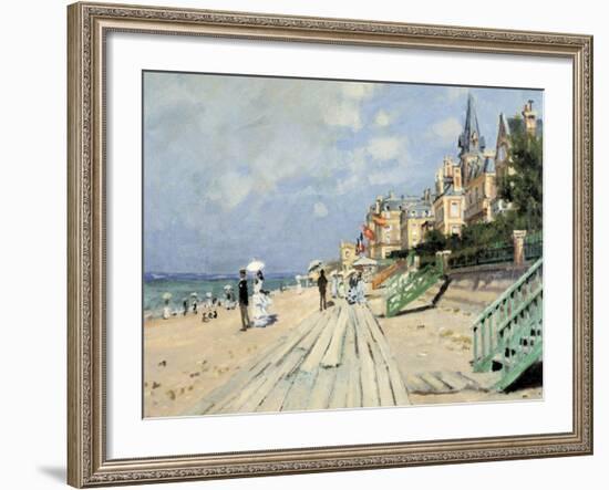 Beach at Trouville-Claude Monet-Framed Giclee Print