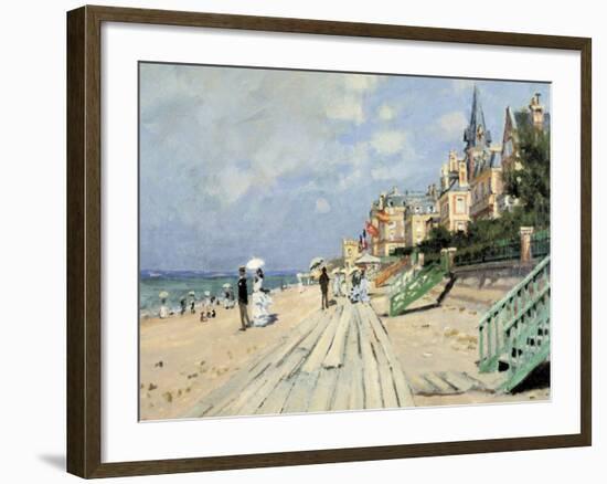 Beach at Trouville-Claude Monet-Framed Giclee Print