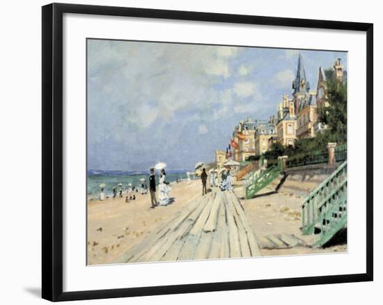 Beach at Trouville-Claude Monet-Framed Giclee Print