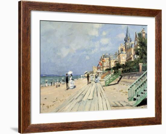 Beach at Trouville-Claude Monet-Framed Giclee Print