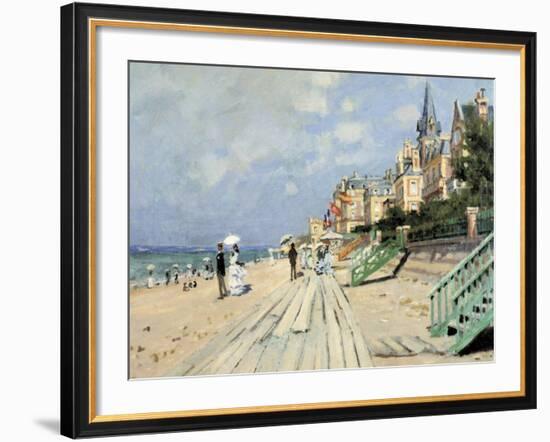 Beach at Trouville-Claude Monet-Framed Giclee Print