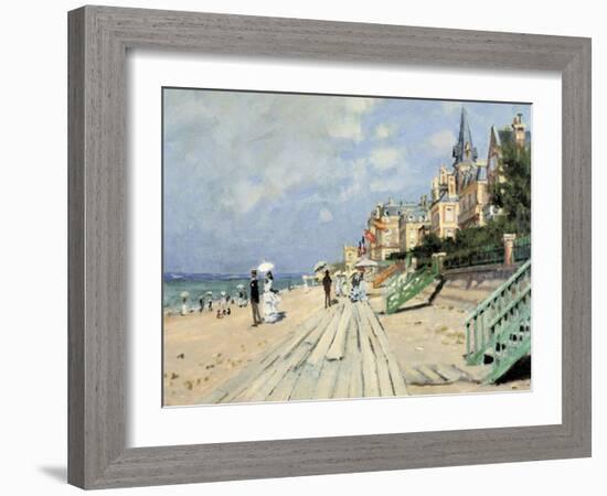 Beach at Trouville-Claude Monet-Framed Giclee Print