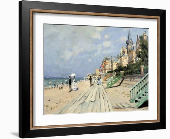 Beach at Trouville-Claude Monet-Framed Giclee Print