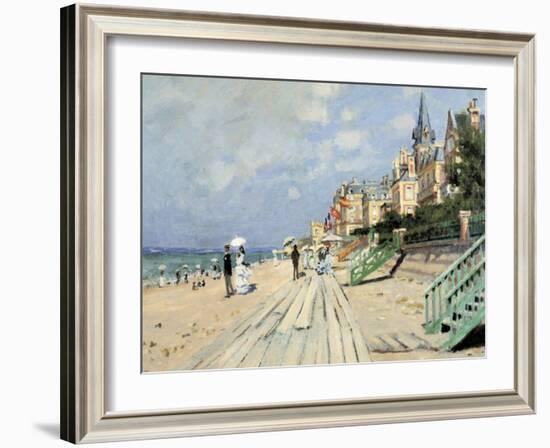 Beach at Trouville-Claude Monet-Framed Giclee Print