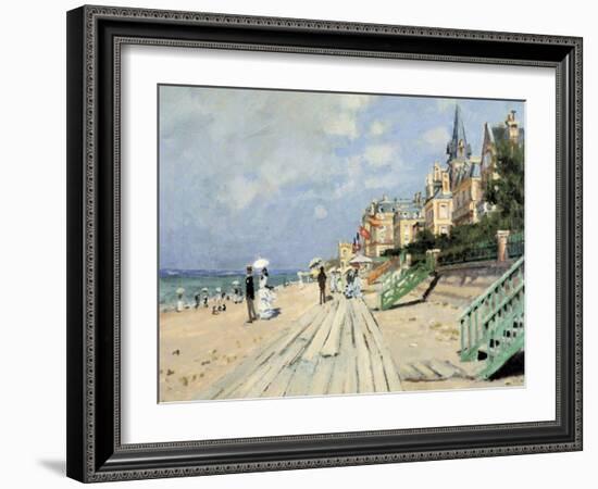 Beach at Trouville-Claude Monet-Framed Giclee Print