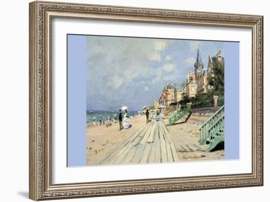 Beach at Trouville-Claude Monet-Framed Art Print