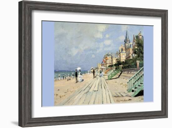 Beach at Trouville-Claude Monet-Framed Art Print