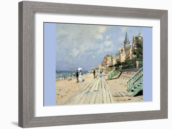 Beach at Trouville-Claude Monet-Framed Art Print