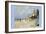 Beach at Trouville-Claude Monet-Framed Art Print