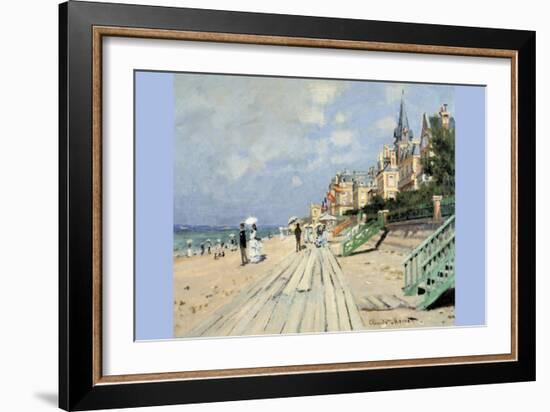 Beach at Trouville-Claude Monet-Framed Art Print