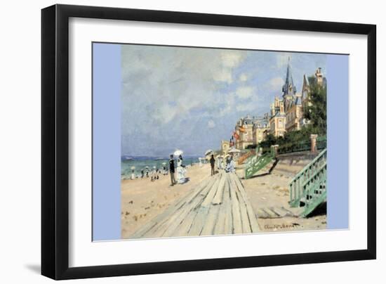 Beach at Trouville-Claude Monet-Framed Art Print