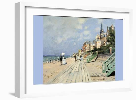 Beach at Trouville-Claude Monet-Framed Art Print