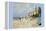 Beach at Trouville-Claude Monet-Framed Stretched Canvas