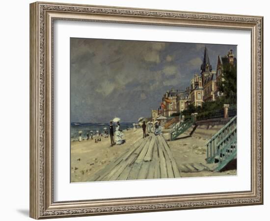 Beach at Trouville-Claude Monet-Framed Giclee Print