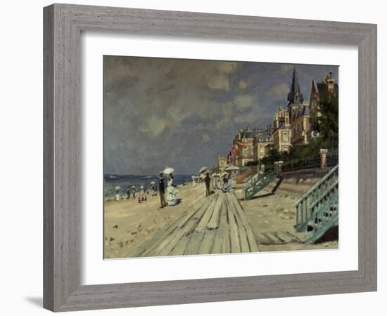 Beach at Trouville-Claude Monet-Framed Giclee Print