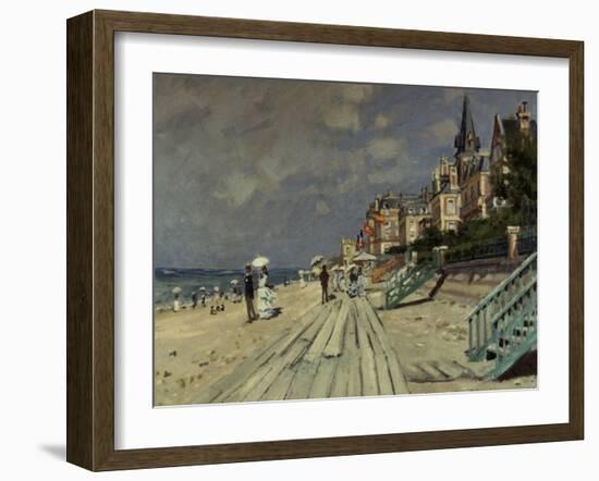 Beach at Trouville-Claude Monet-Framed Giclee Print