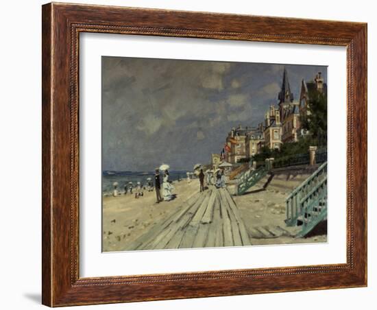 Beach at Trouville-Claude Monet-Framed Giclee Print