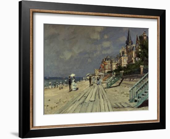 Beach at Trouville-Claude Monet-Framed Giclee Print