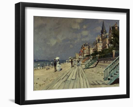 Beach at Trouville-Claude Monet-Framed Giclee Print