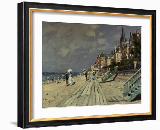 Beach at Trouville-Claude Monet-Framed Giclee Print