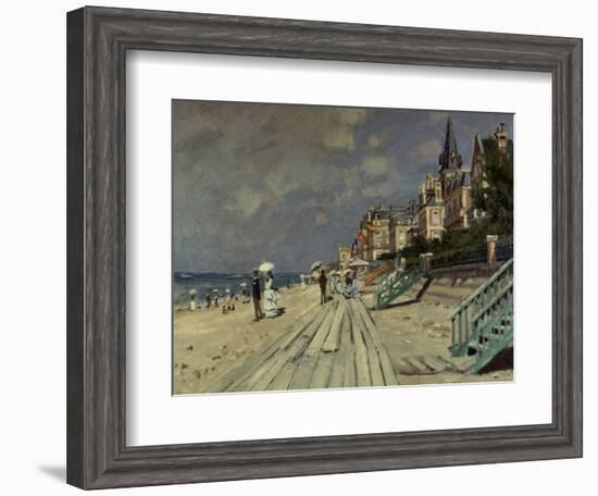 Beach at Trouville-Claude Monet-Framed Giclee Print