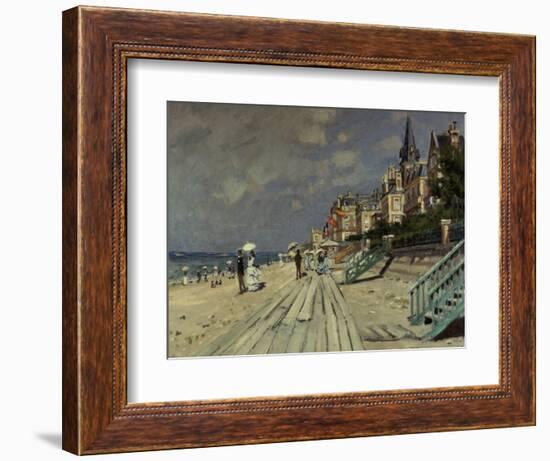 Beach at Trouville-Claude Monet-Framed Giclee Print