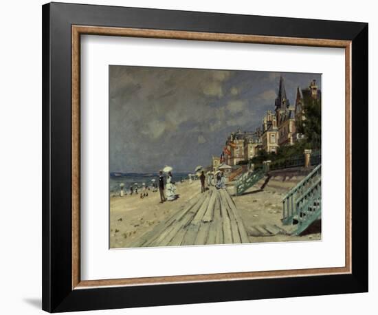 Beach at Trouville-Claude Monet-Framed Giclee Print