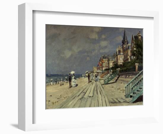 Beach at Trouville-Claude Monet-Framed Giclee Print