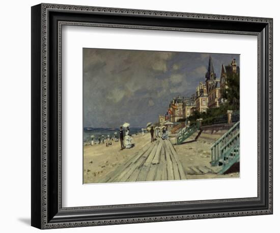 Beach at Trouville-Claude Monet-Framed Giclee Print