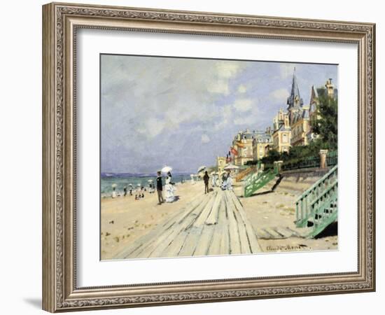 Beach At Trouville-Claude Monet-Framed Art Print