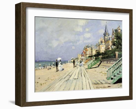 Beach At Trouville-Claude Monet-Framed Art Print