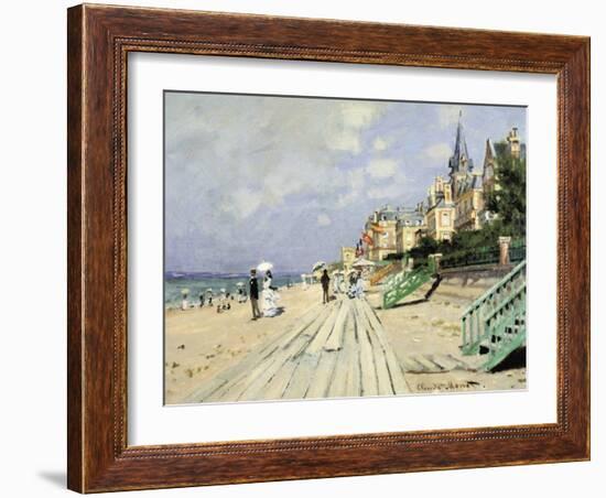 Beach At Trouville-Claude Monet-Framed Art Print