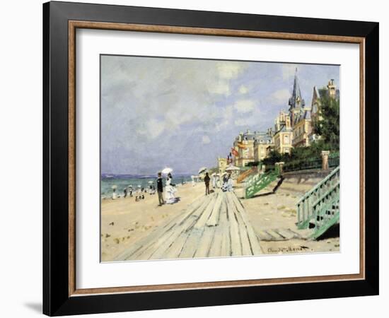 Beach At Trouville-Claude Monet-Framed Art Print