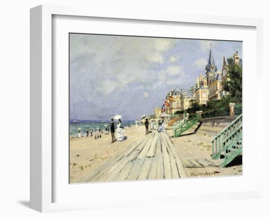 Beach At Trouville-Claude Monet-Framed Art Print