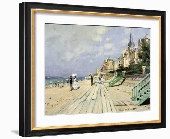 Beach At Trouville-Claude Monet-Framed Art Print