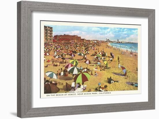 Beach at Venice, Los Angeles, California-null-Framed Art Print