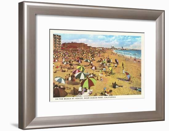 Beach at Venice, Los Angeles, California-null-Framed Art Print