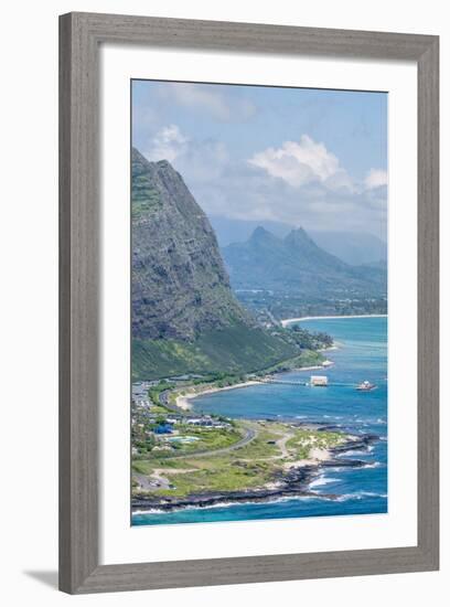 Beach at Waimanalo Bay, Windward Coast, Oahu, Hawaii, United States of America, Pacific-Michael DeFreitas-Framed Photographic Print