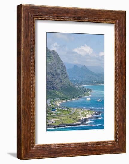 Beach at Waimanalo Bay, Windward Coast, Oahu, Hawaii, United States of America, Pacific-Michael DeFreitas-Framed Photographic Print