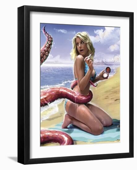 Beach Babe-Rob Johnson-Framed Giclee Print