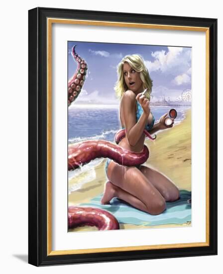 Beach Babe-Rob Johnson-Framed Giclee Print