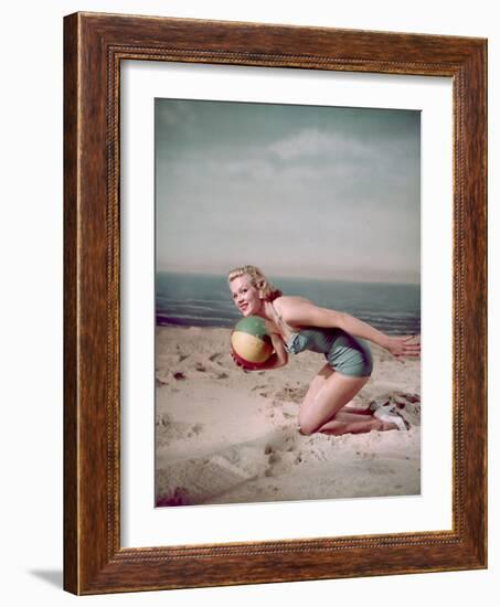 Beach Ball Girl, Woof-Charles Woof-Framed Photographic Print