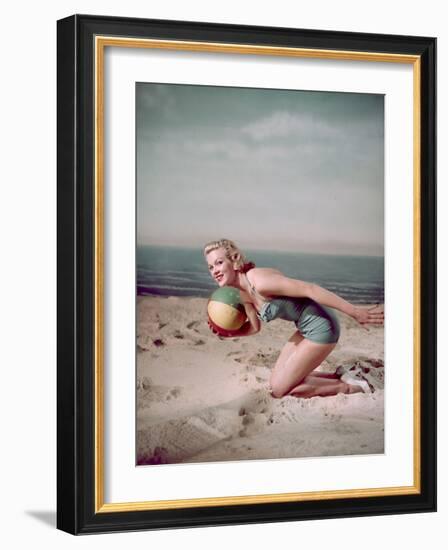 Beach Ball Girl, Woof-Charles Woof-Framed Photographic Print