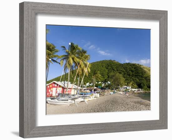 Beach Bars at Frigate Bay Southside, St. Kitts, Caribbean-Greg Johnston-Framed Photographic Print