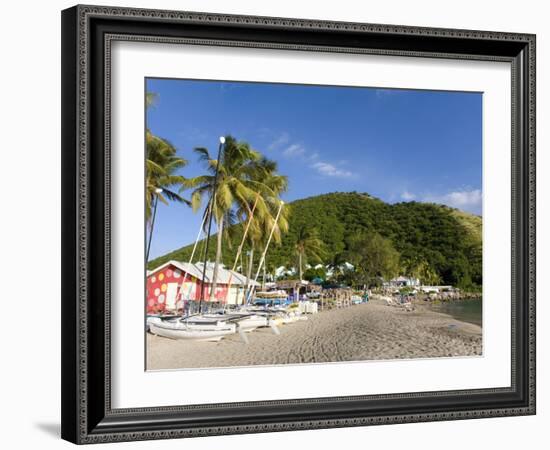 Beach Bars at Frigate Bay Southside, St. Kitts, Caribbean-Greg Johnston-Framed Photographic Print