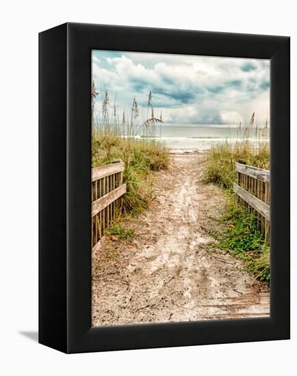 Beach Beauty-Mary Lou Johnson-Framed Stretched Canvas