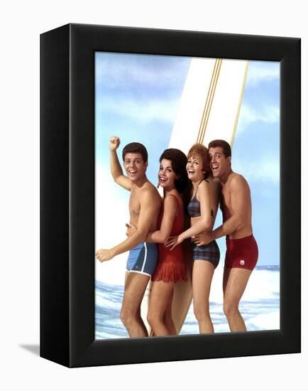 Beach Blanket Bingo, Frankie Avalon, Annette Funicello, Deborah Walley, John Ashley, 1965-null-Framed Stretched Canvas